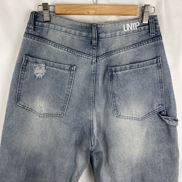 UNTP Undertrap Wide Leg Distressed Jeans Women's Size 30 - Picture 5 of 11